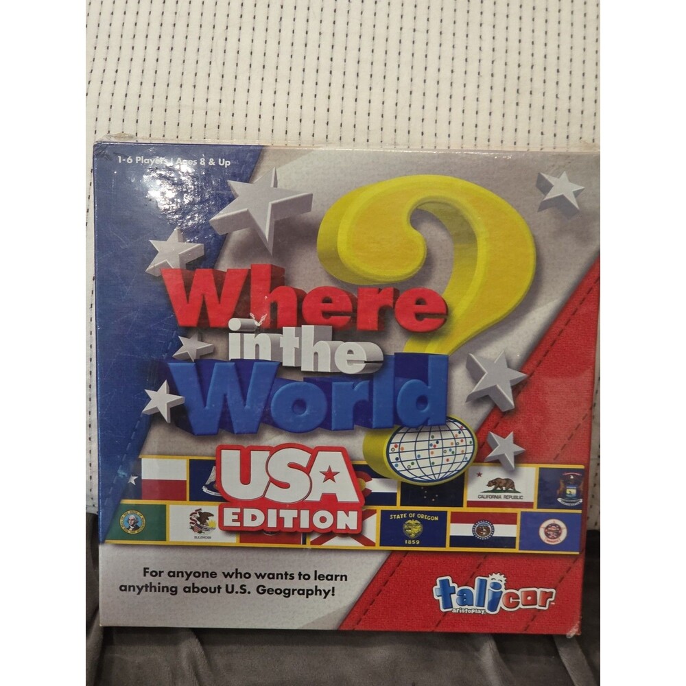 NIB Where In The World? USA Edition Game (Talicor Aristoplay 2013) NEW SEALED